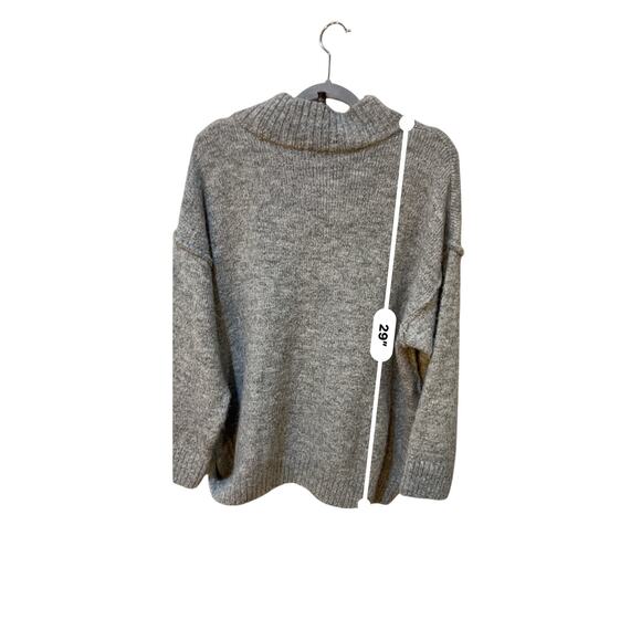 Wild Fable Women’s Gray Sweater Size Large Wool Blend Logan Look NWT Cozy Warm - Picture 10 of 10